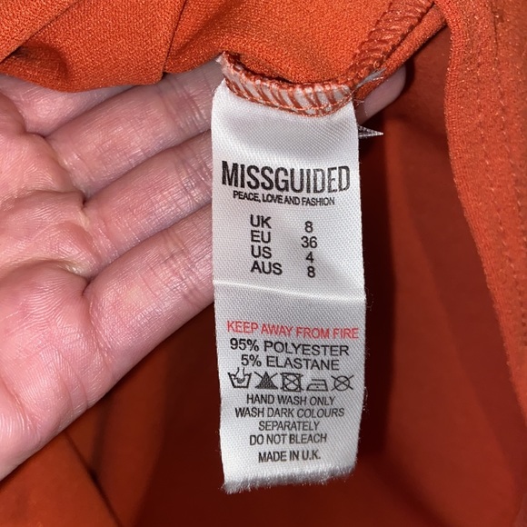 NWT. Missguided Orange Cape Mini Dress. Size 4 US. - Picture 4 of 5